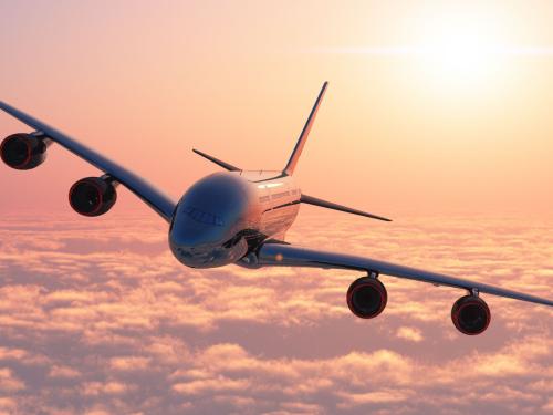 Plane in the sky flying